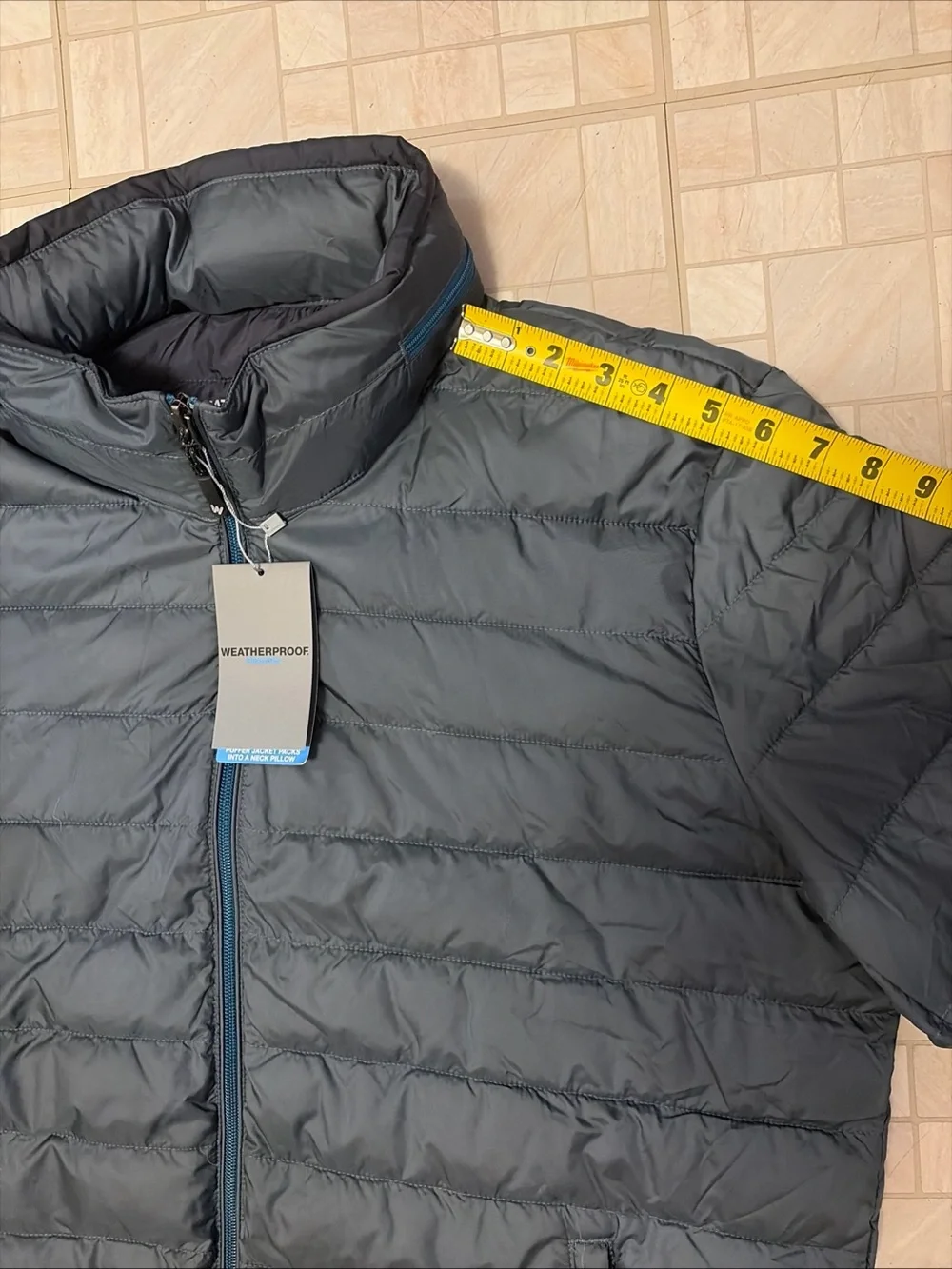 Weatherproof Modern Fit Pillow Pac Puffer Jacket Size XL